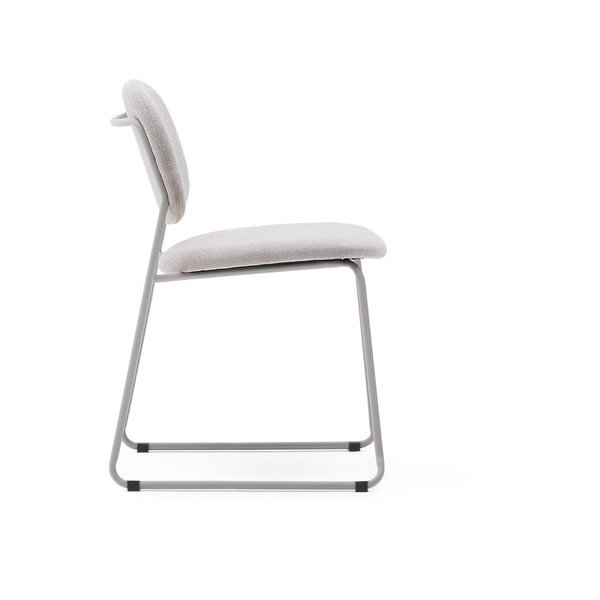 Beżowe metalowe krzesło sztaplowane Meli – Kave Home-image-3