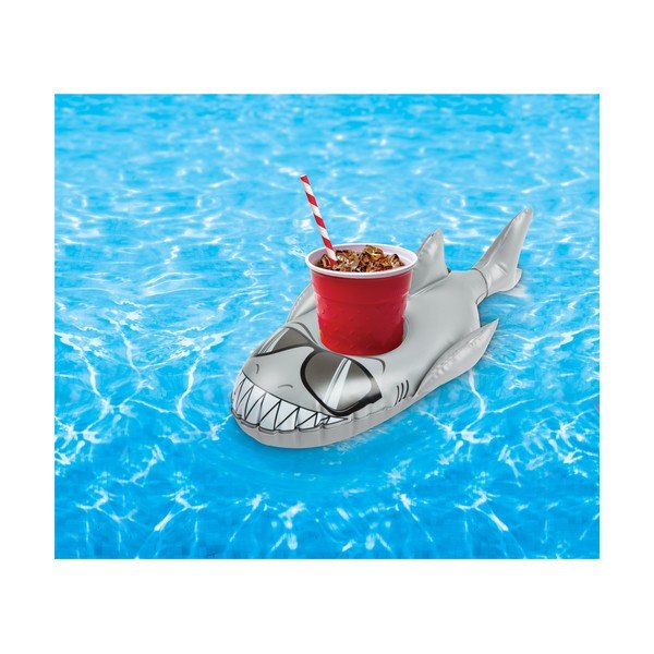 Zestaw 2 dmuchanych kół na napoje w kształcie rekinów Big Mouth Inc.-image-4