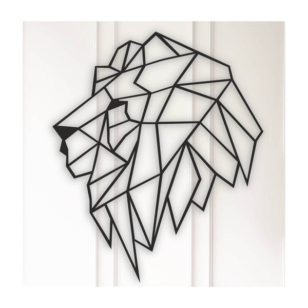 Czarna dekoracja ścienna Lion
