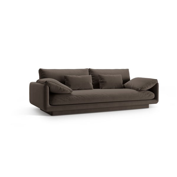 Brązowa aksamitna sofa 220 cm Torino – Micadoni -image-2