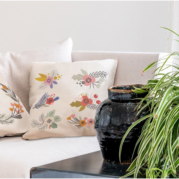 Poduszka z bawełny Butter Kings Little Bouquet, 45x45 cm-image-1