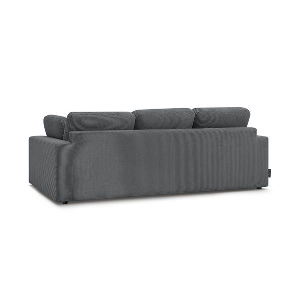 Ciemnoszara sztruksowa sofa 250 cm Belair – Bobochic Paris-image-3