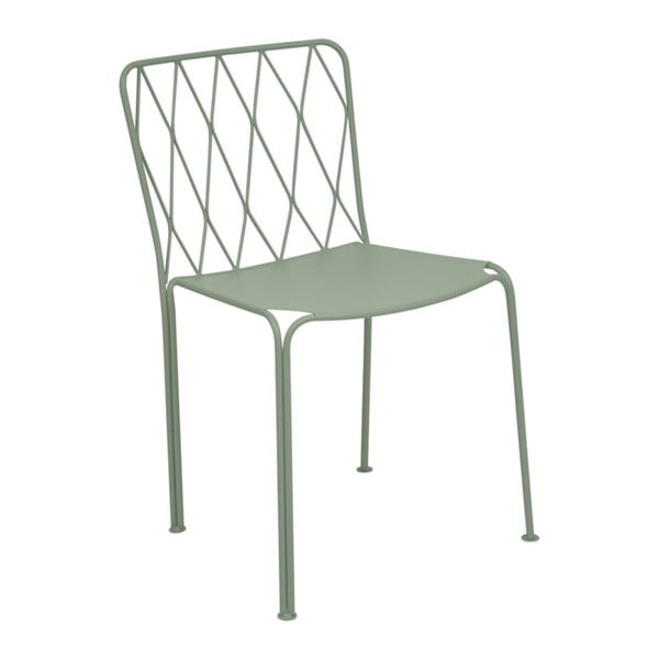 Szarozielone krzesło ogrodowe Fermob Kintbury