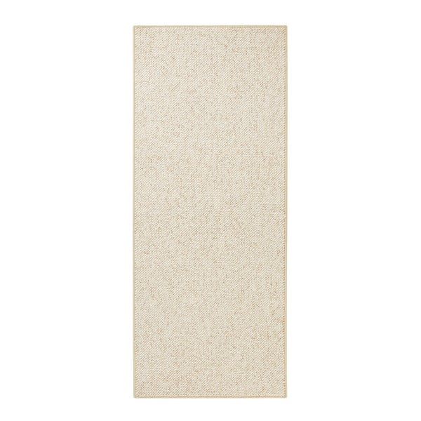 Kremowy dywan BT Carpet Wolly, 80x300 cm