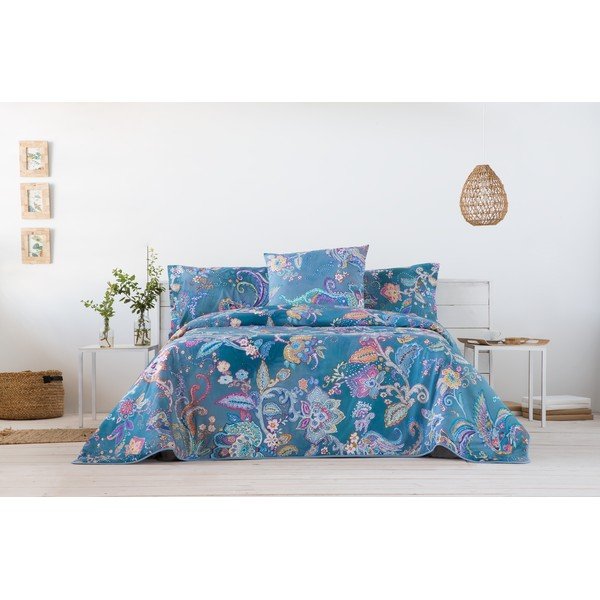 Niebieski narzuta dwuosobowa Ethere Uthred, 270x250 cm-image-3