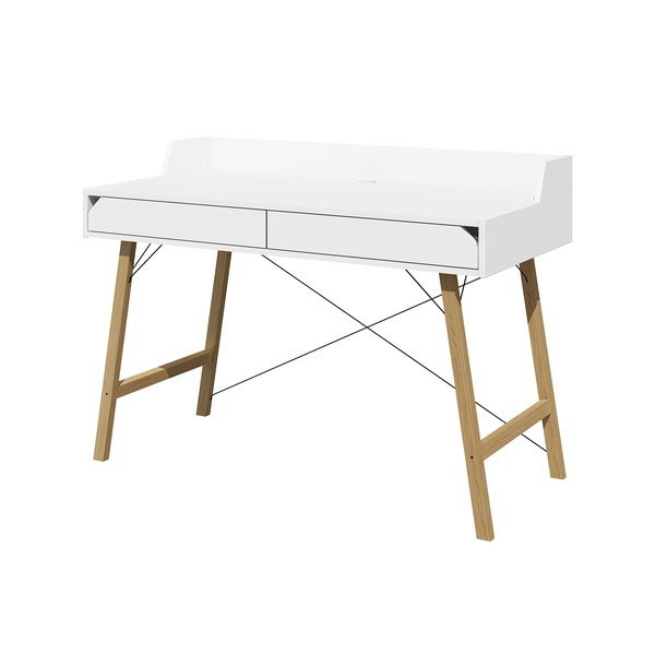 Białe biurko Lotta BELLAMY, szer. 132 cm-image-1