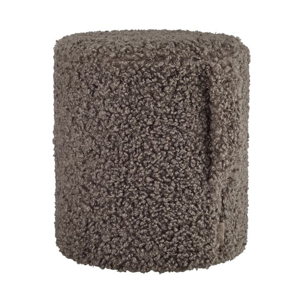 Ciemnobrązowy puf z materiału bouclé Teddy – Blomus