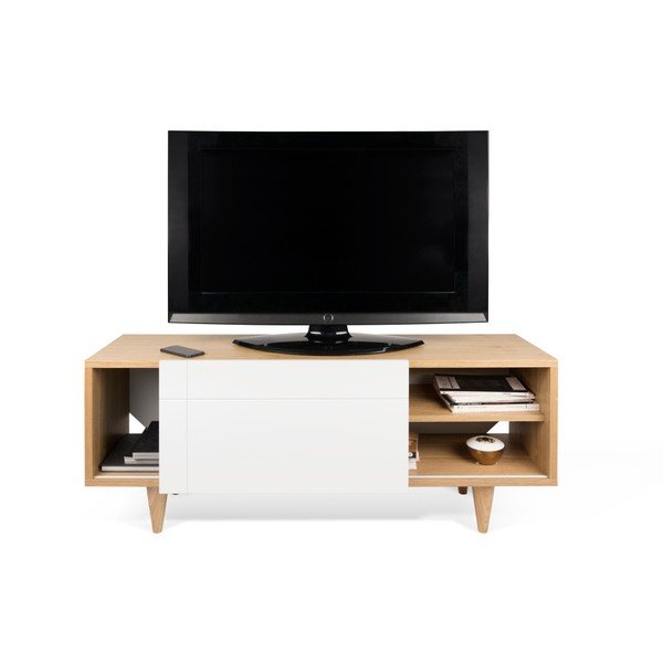 Szafka pod TV TemaHome Cruz Pure White/Oak-image-4