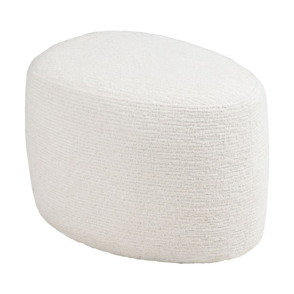 Kremowy puf z tkaniny szenilowej Hilo – House Nordic