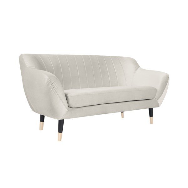 Kremowa sofa z czarnymi nogami Mazzini Sofas Benito, 158 cm-image-2