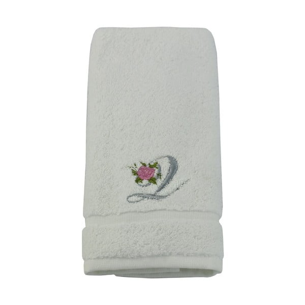 Ręcznik z inicjałem i różyczką Q, 30x50 cm