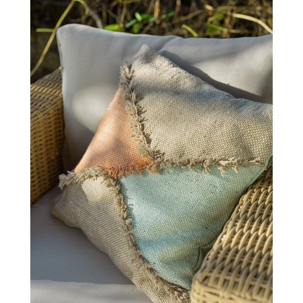 Różowo-beżowa poszewka na poduszkę z tworzywa sztucznego z recyklingu Kave Home Dalila, 45x45 cm-image-2