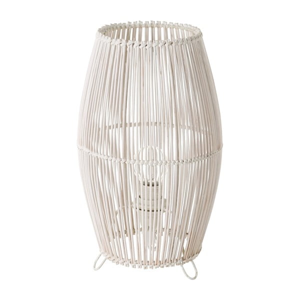 Biała bambusowa lampa stołowa (wys. 29 cm) – Casa Selección