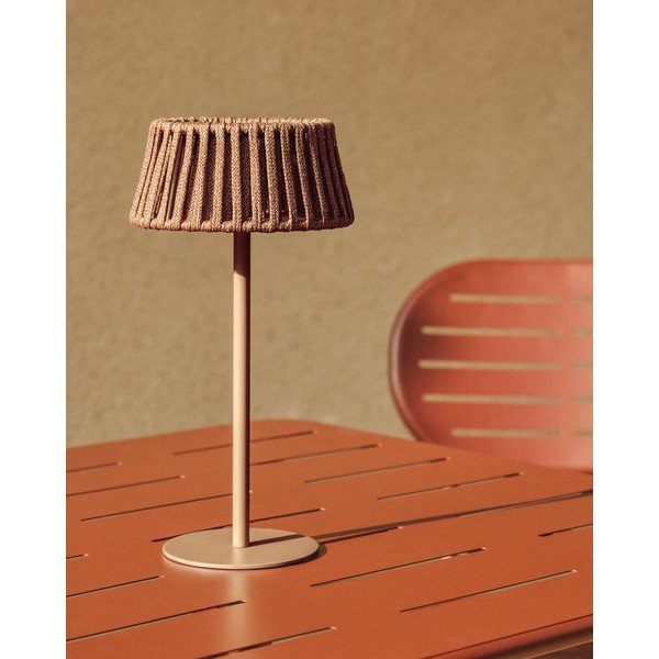 Lampa zewnętrzna stołowa/przenośna LED solarna (wysokość 30 cm) Aldet – Kave Home-image-1