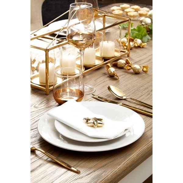 Zestaw 4 kieliszków do wina z detalami w kolorze złota Premier Housewares Horizon-image-1