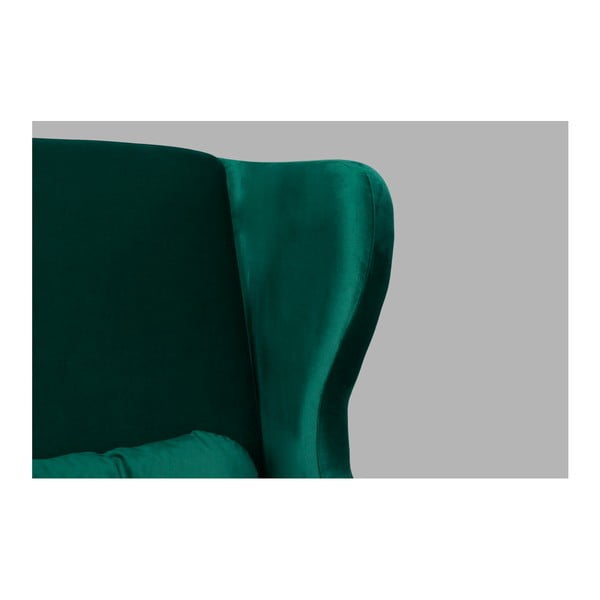 Ciemnozielony fotel uszak SKANDICA Ingrid Green-image-4