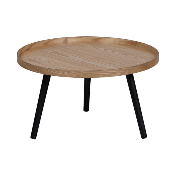 Beżowo-czarny stolik WOOOD Mesa, ø 60 cm