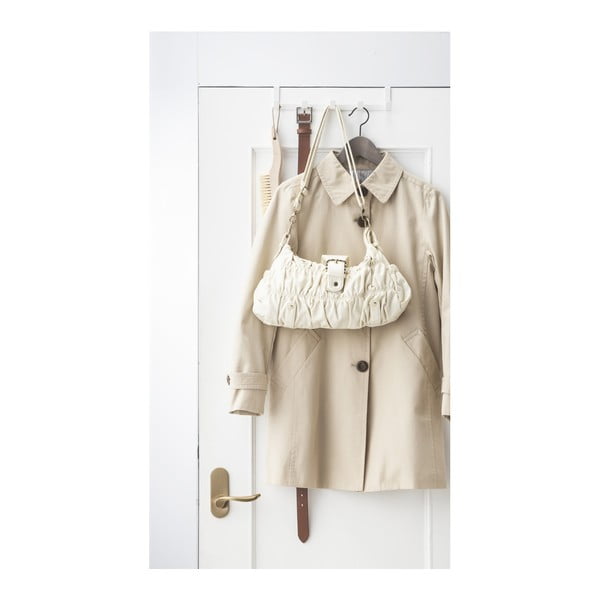 Biały metalowy wieszak na drzwi 30 cm Tower – YAMAZAKI-image-1