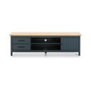 Ciemnoniebieska szafka pod TV z litego drewna sosnowego 158x47 cm Miranda – Marckeric