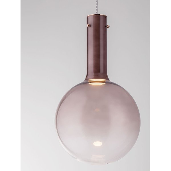 Brązowa szklana lampa wisząca LED ze ściemniaczem ø 25 cm Nostos – Nova Luce-image-2