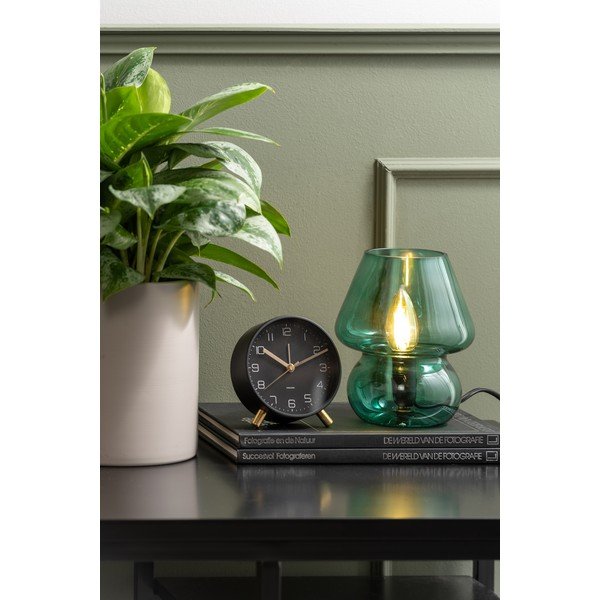 Ciemnozielona szklana lampa stołowa Leitmotiv Glass, wys. 18 cm-image-1