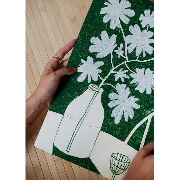 Plakat 30x40 cm Blue Flowers & Red Wine – Anouk van Cleef – The Poster Club-image-3