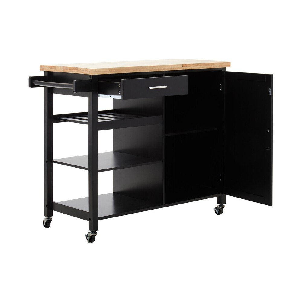 Wyspa kuchenna na kółkach z litego drewna kauczukowego 48x105 cm Frankfurt – Premier Housewares (zdjęcie 5)