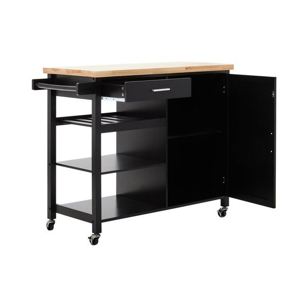 Wyspa kuchenna na kółkach z litego drewna kauczukowego 48x105 cm Frankfurt – Premier Housewares-image-4