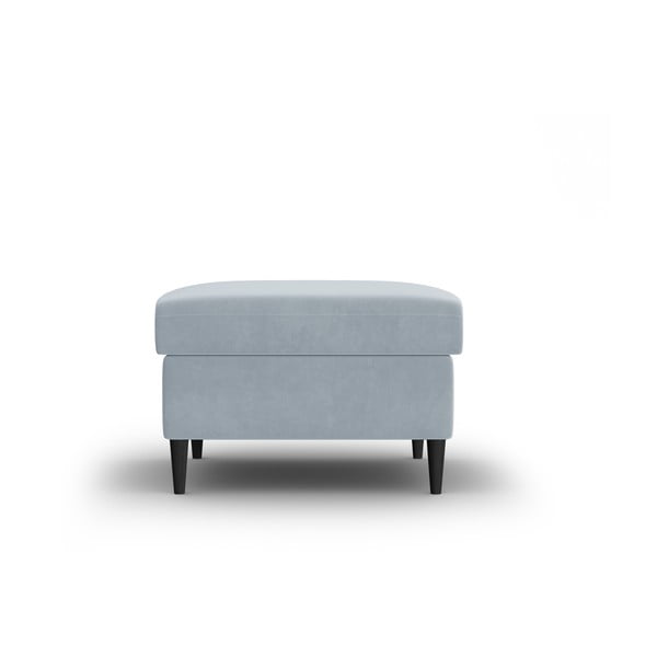 Jasnoniebieski aksamitny podnóżek Kyoto – Cosmopolitan Design