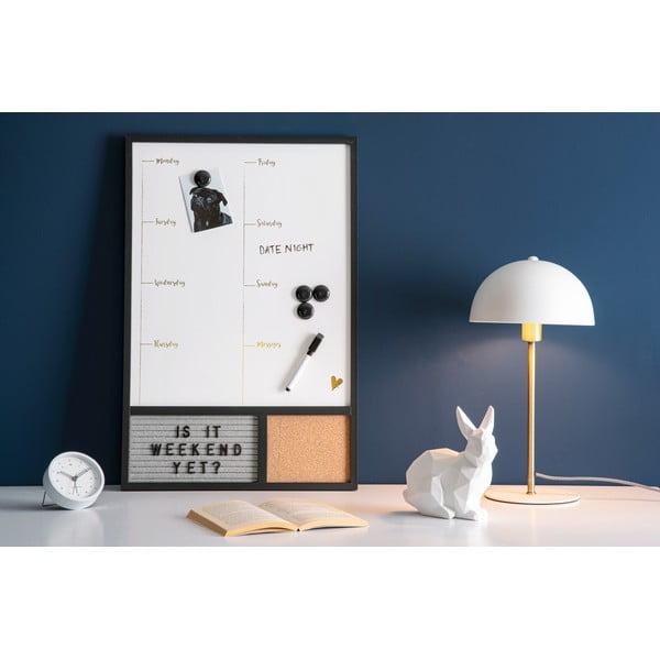 Biały budzik Karlsson Tinge, ø 9 cm-image-2