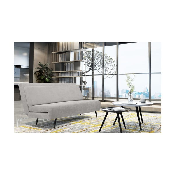 Jasnoszara rozkładana sofa 87 cm Mallory – Støraa-image-3