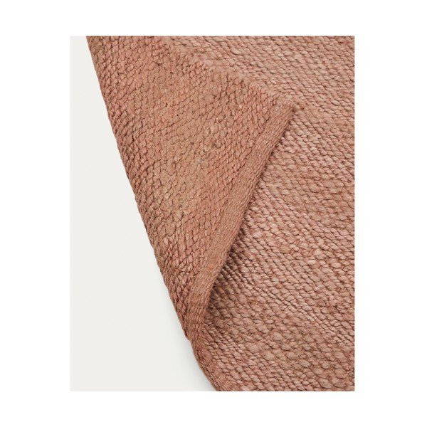 Łososiowy dywan odpowiedni na zewnątrz z juty 160x230 cm Sallova – Kave Home-image-3