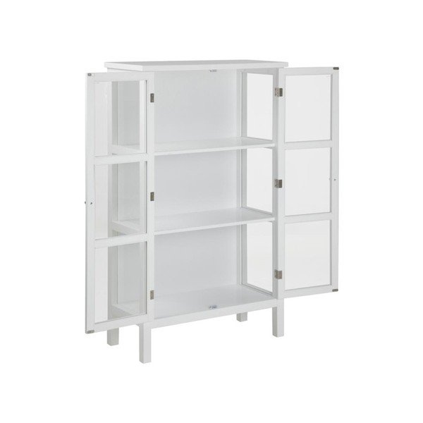 Biała witryna dwudrzwiowa Actona Eton, wys. 136 cm-image-1