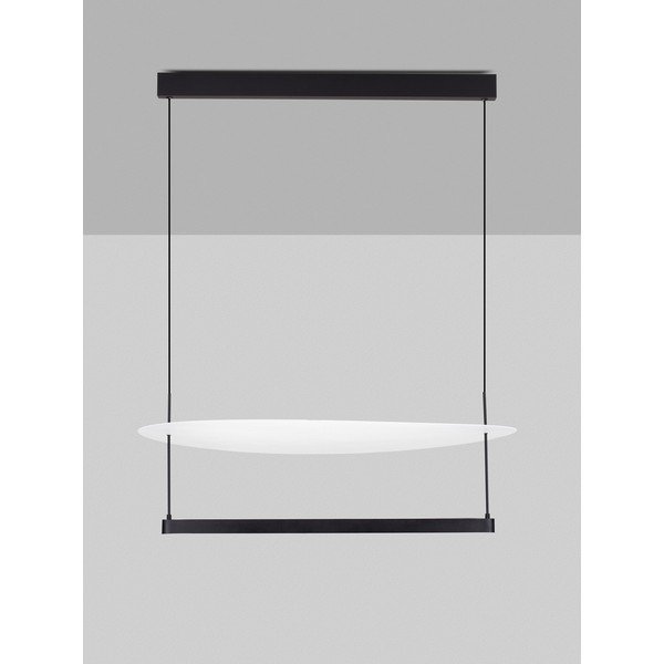 Biała/w kolorze matowej czerni aluminiowa lampa wisząca LED ze ściemniaczem ø 80 cm Diona – Nova Luce-image-3