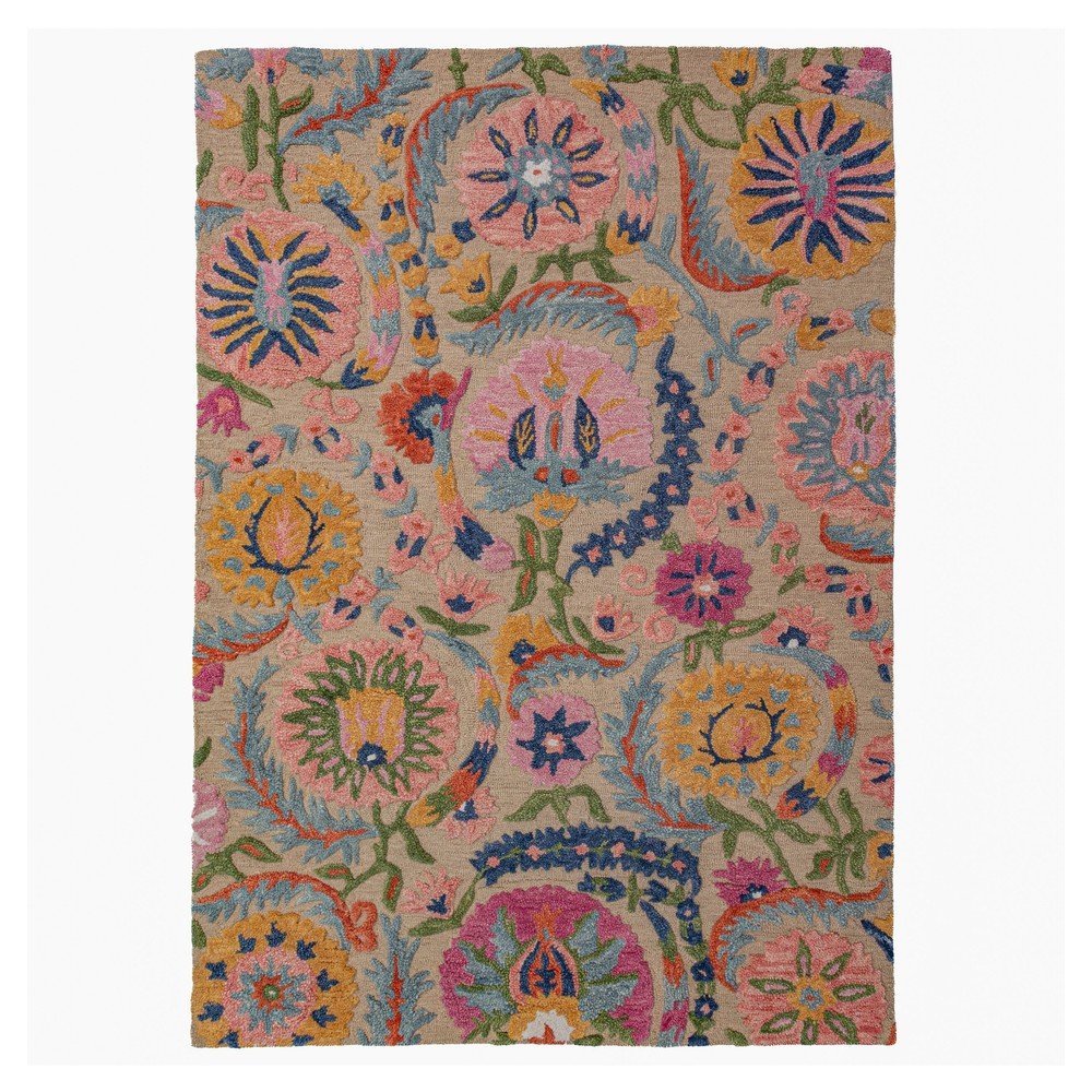 Wełniany dywan tkany ręcznie 140x200 cm Amira Floral  – Flair Rugs