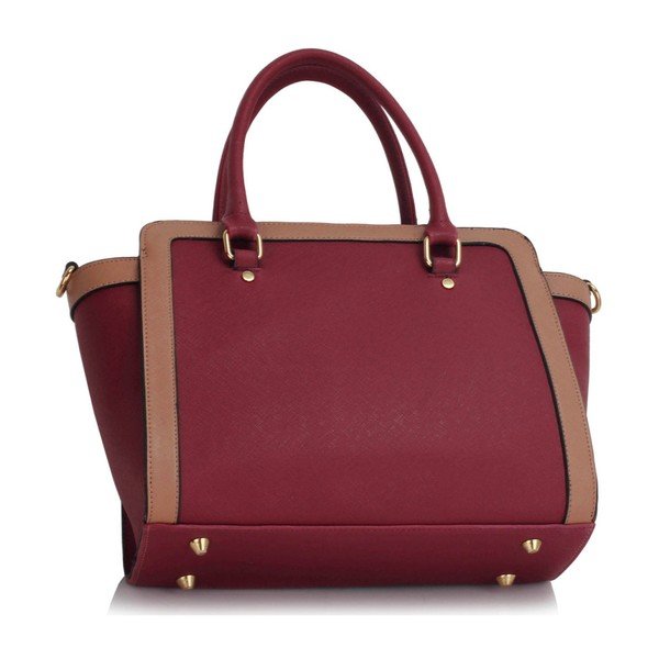 Torebka L&S Bella Burgundy & Nude-image-1