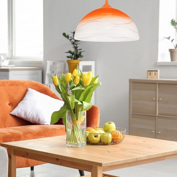 Pomarańczowa lampa wisząca ø 30 cm Sfera – LAMKUR-image-2
