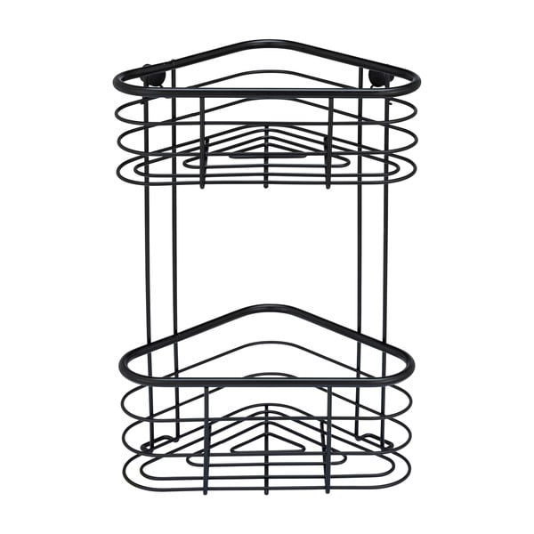 Czarna narożna półka łazienkowa Wenko Trestina, 25x35 cm-image-3