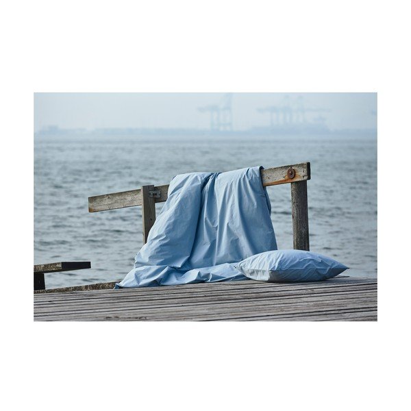Niebieska pościel dwuosobowa z perkalu bawełnianego 200x220 cm Crisp – Södahl-image-3