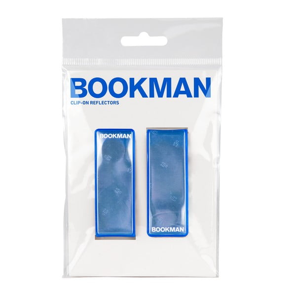 Niebieski magnetyczny klips odblaskowy Bookman