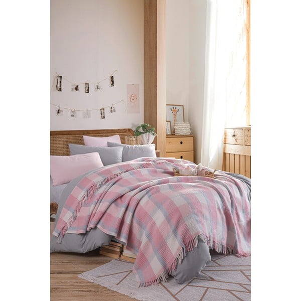 Różowa narzuta 180x220 cm Warm Soft – Mijolnir-image-3