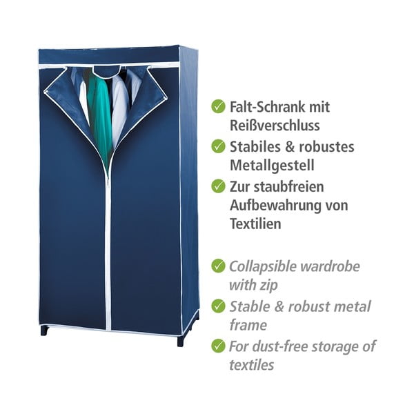 Niebieska składana szafa tekstylna Wenko Air-image-2