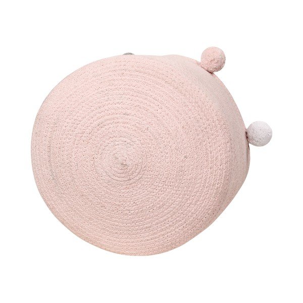 Jasnoróżowy tekstylny dziecięcy kosz na zabawki ø 30x30 cm Bubbly – Lorena Canals-image-4