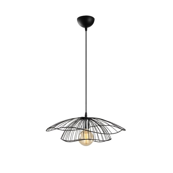 Czarna lampa wisząca z metalowym kloszem ø 50 cm Farac – Opviq lights-image-2