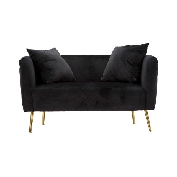 Czarna aksamitna sofa 127 cm Bucarest – Mauro Ferretti