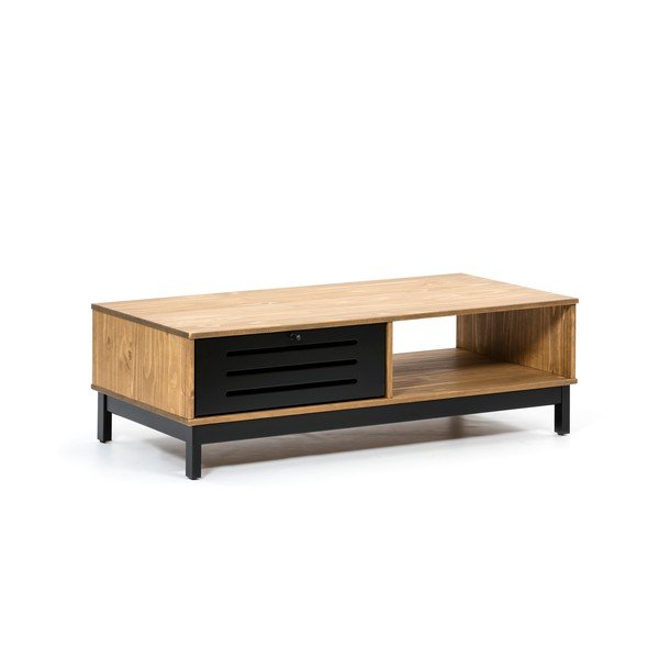 Drewniany stolik z czarnymi elementami Marckeric Alessia-image-2