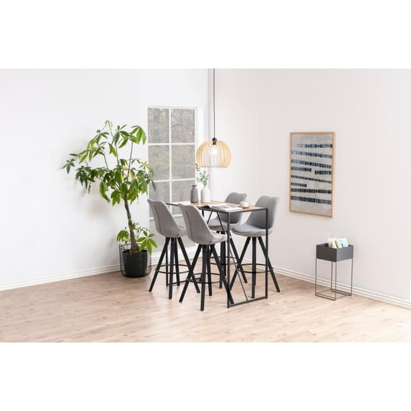 Czarno-brązowy stolik barowy Actona Seaford-image-4