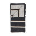 Czarny/jasnoszary bawełniany ręcznik kąpielowy 70x140 cm Sauna – Zone