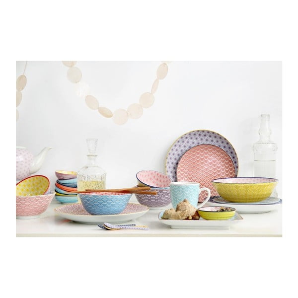 Mały niebieski talerz porcelanowy Tokyo Design Studio Star, ⌀ 16 cm-image-1