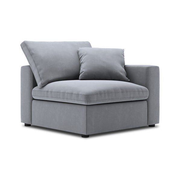 Szara narożna część sztruksowej sofy modułowej Windsor & Co Sofas Galaxy, prawostronna-image-2